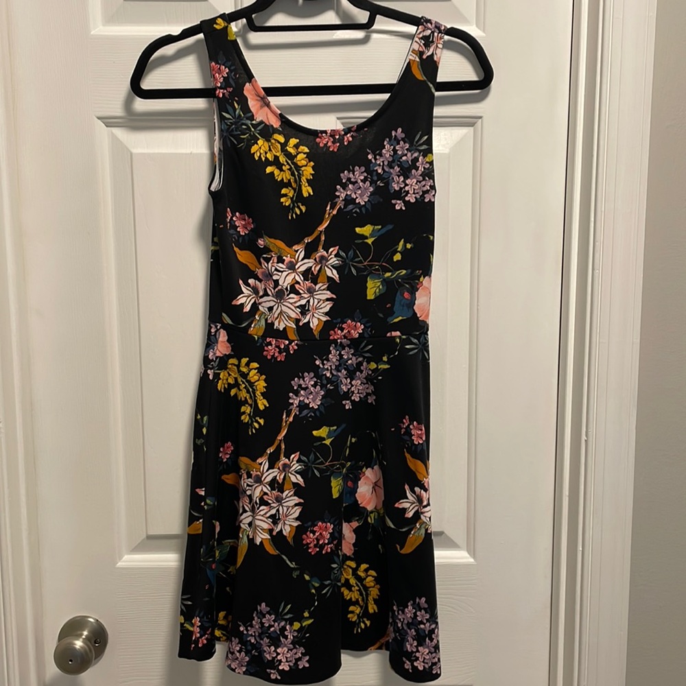 Floral black dress